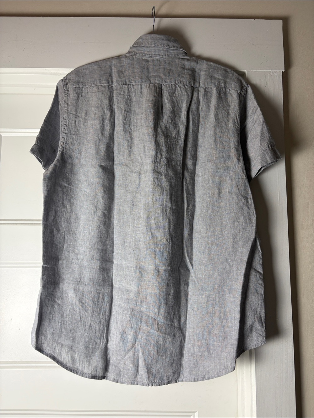 JCrew Irish Linen short sleeve shirt in blue grey. NWT. - Picture 4 of 7